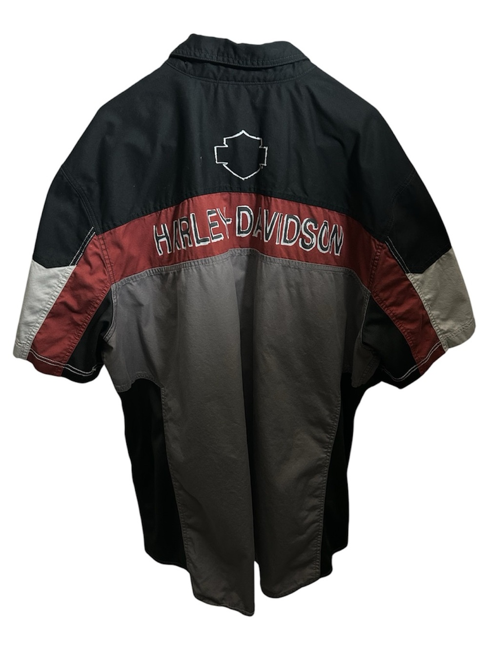 Harley-Davidson V-Twin Mens Colorblock Logo Button-Down Shirt 3XL - Picture 2 of 5